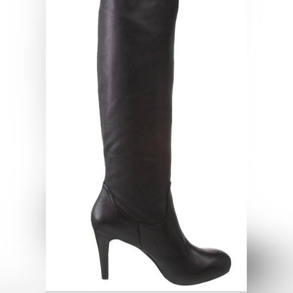 Enzo Angiolini Gibbons Womens Boots Size 6.5 Blk Solid Knee High Chlsea Leather - Picture 2 of 9